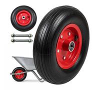 Relaxdays Set 2 ruote carrello 4.00-6 gomma piena