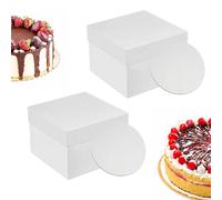Relaxdays Set di scatole per torte con basi