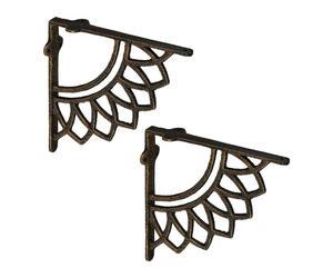 Relaxdays Set 2 supporti in metallo per scaffali