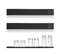 Relaxdays Tappetino scolapiatti per lavello antiscivolo PVC 60x8 cm Set 2 Nero