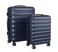 Relaxdays Set valigie rigide 2 pz S+M, Manico telescopico, Ruote, Lucchetto a codice, 65x42x25.5 cm Colori