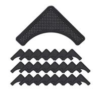 Relaxdays Adesivo Antiscivolo Tappeto, Set 24 Triangoli Autoadesivi Sottotappeto, Angoli Gommini Ferma Tappetino, Nero