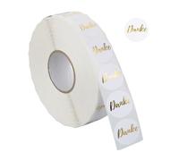 Relaxdays Set 2500 etichette con scritta "Danke"