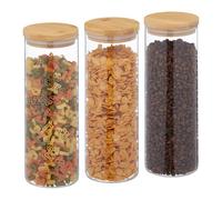 Set da 3 barattoli in vetro per alimenti con coperchio 1600 ml 3 pz.