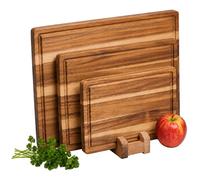 Relaxdays Set 3 taglieri con supporto
