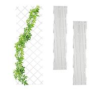Relaxdays Set 3 Tralicci Estensibili in Plastica, Grigliato per Piante Rampicanti, Giardino e Balcone, 250 cm, Bianco