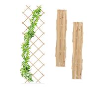 Grigliato Rampicanti Legno Naturale Set 3 Tralicci Allungabili Piante 180x60 cm