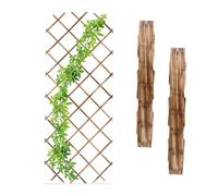 Relaxdays Set 3 tralicci in legno per rampicanti