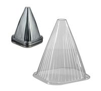 Relaxdays Protezioni per Piante, Set 32 Coni Protettivi Antilumaca e Anti Gelo, Piantine, HLP: 22x19x19 cm, PVC, Grigio