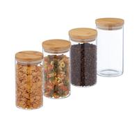 Set da 4 barattoli in vetro con coperchio Contenitori per alimenti 1000 ml