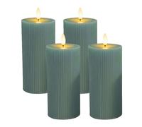 Relaxdays Set 4 candele LED 18 cm