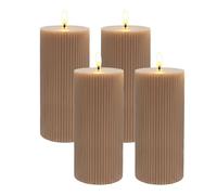 Relaxdays Set 4 candele LED 18 cm