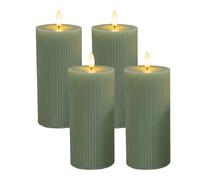 Relaxdays Set 4 candele LED 18 cm