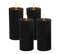 Relaxdays Set 4 candele LED 18 cm