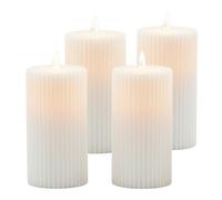 Relaxdays Set 4 candele LED 18 cm