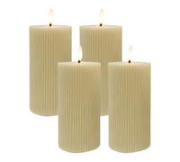 Relaxdays Set 4 candele LED 18 cm