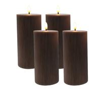 Relaxdays Set 4 candele LED 18 cm