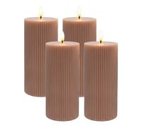 Relaxdays Set 4 candele LED 18 cm
