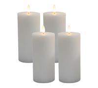 Relaxdays Set 4 candele LED 18 cm