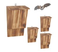 Relaxdays Set 4 cassette per pipistrelli fiammate