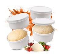 Relaxdays Set 4 contenitori pizza con coperchio