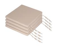 Relaxdays Set 4 Cuscini per sedie 40x40 cm, con Laccetti, Interno/Esterno, Rivestito in Poliestere Beige