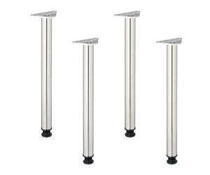 Relaxdays Set 4 gambe in acciaio inox per tavolo