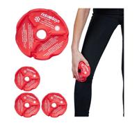 Relaxdays Set 4 ginocchiere termiche rotonde rosse