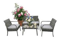 Relaxdays Set 4 pz rattan