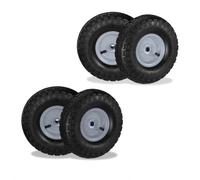 Relaxdays Set 4 ruote di scorta ad aria 3.50-4