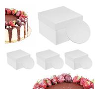 Relaxdays Set di scatole per torte con basi