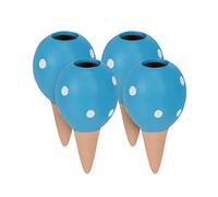 Relaxdays Set 4 Sfere da Irrigazione, Coni in Argilla da 100 ml, Piante e Fiori da Interni e Esterni, Azzurro Terracotta, Ceramica