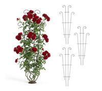 Relaxdays graticcio in Metallo, Supporto rampicanti, vasi e Giardino, 82x31x0,5 cm, Nero