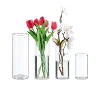 Vasi Vetro Fiori Candele Centrotavola Decorativi Moderni Varie Misure Set 4