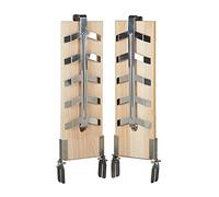 Relaxdays Set 4X Braciere per Salmone, Tavolette per Affumicare Filetto, Legno di Cedro, Acciaio Pieghevole, Naturale | Tagliere in legno di cedro, supporti inclinabili in acciaio inossidabile