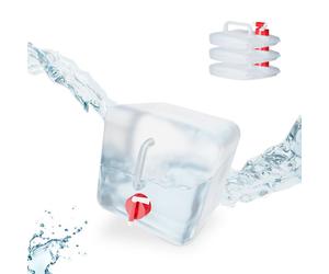 Relaxdays Set 4x tanica per acqua con rubinetto