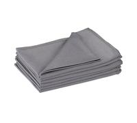 Relaxdays Set 6 Panni in Microfibra per Pulire Vetri di Casa o Auto, 40x60, Pezze Pulizia Cucina, Spugna Bagno, Grigio