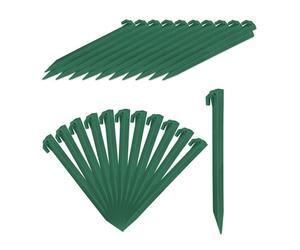 Relaxdays Set 64x picchetti di plastica verde