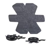 Relaxdays Set 8 protezioni per padelle in feltro