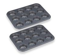 Relaxdays Set 8 stampi per muffin con 12 formine