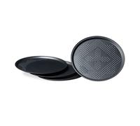 Relaxdays Set 8 teglie da pizza perforate rotonde