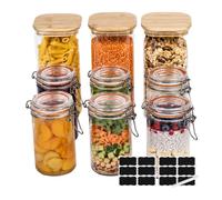 Relaxdays Set 9 barattoli per conserve e dispensa