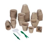 Set 96 vasetti piantine vasi biodegradabili germinazione attrezzi semina