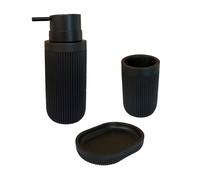 Relaxdays Set accessori bagno 3 pz
