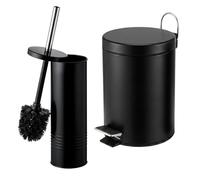 Relaxdays Set da bagno con cestino e scopino