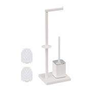 Relaxdays Set bagno con portacarta e scopino