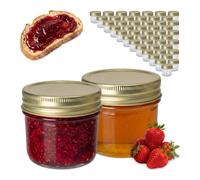 Relaxdays Set barattoli 120 ml con tappo twist-off
