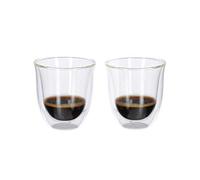 Relaxdays set bicchieri termici, 2 bicchieri, ideali per il caffè espresso, a doppia parete, lavabili in lavastoviglie, 200 ml