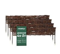 Relaxdays Set bordure in salice per aiuole
