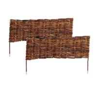 Relaxdays Set bordure in salice per aiuole